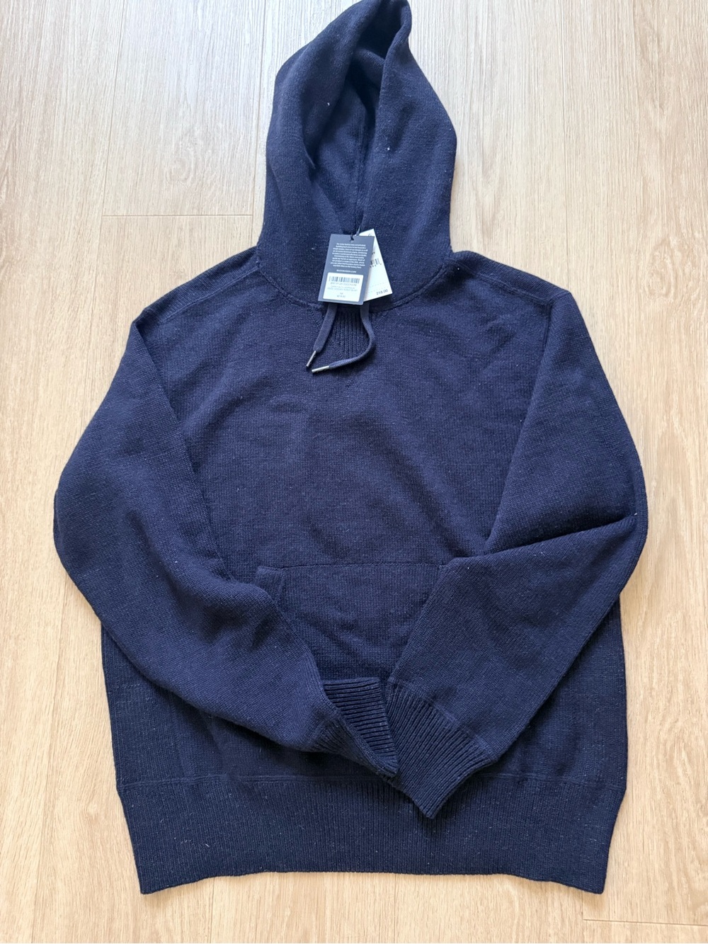 Buck Mason Loopback Wool Sweatshirt New with Tags, M, Dark Navy